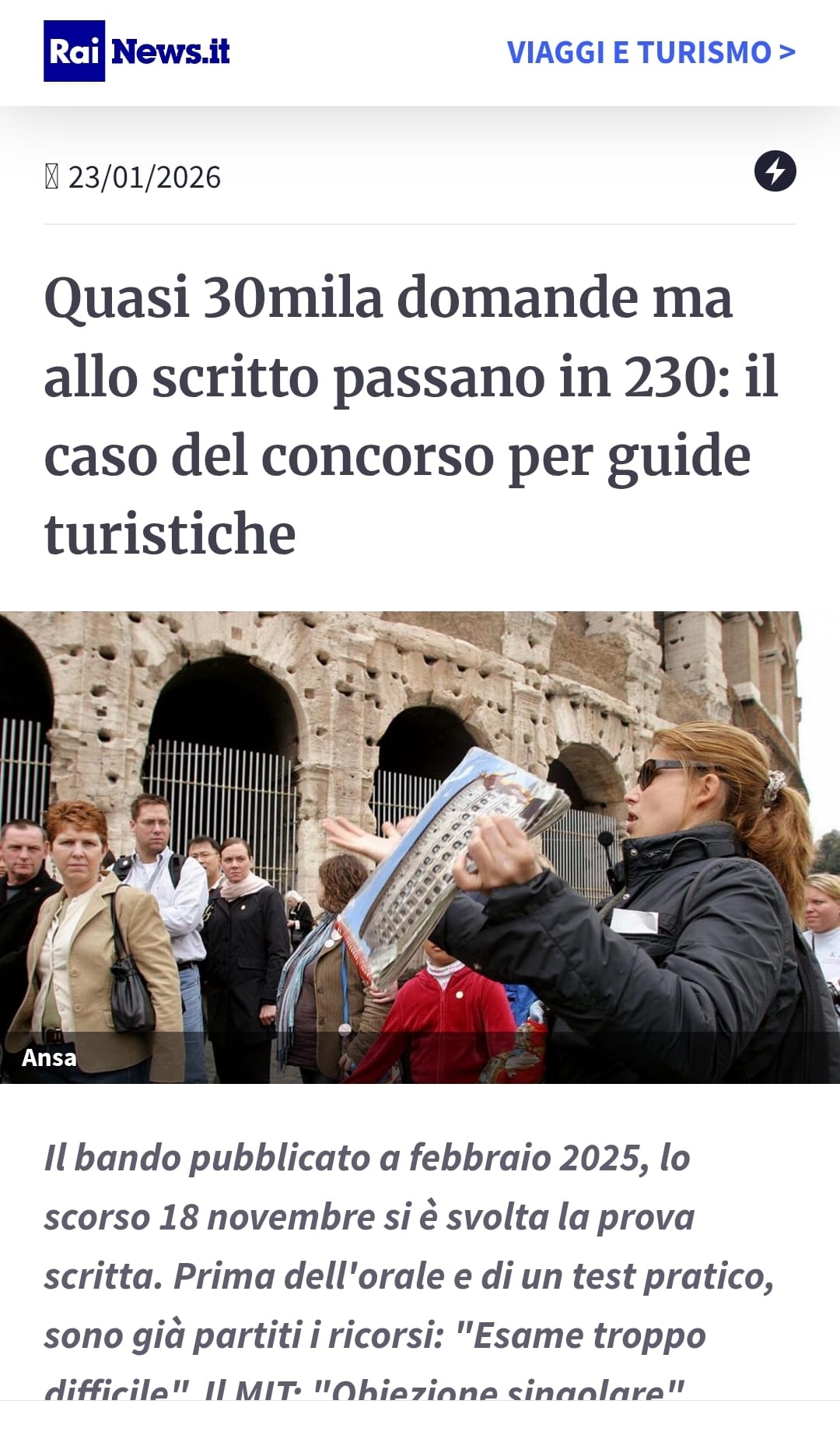 Quasi 30mila domande ma allo scritto passano in 230