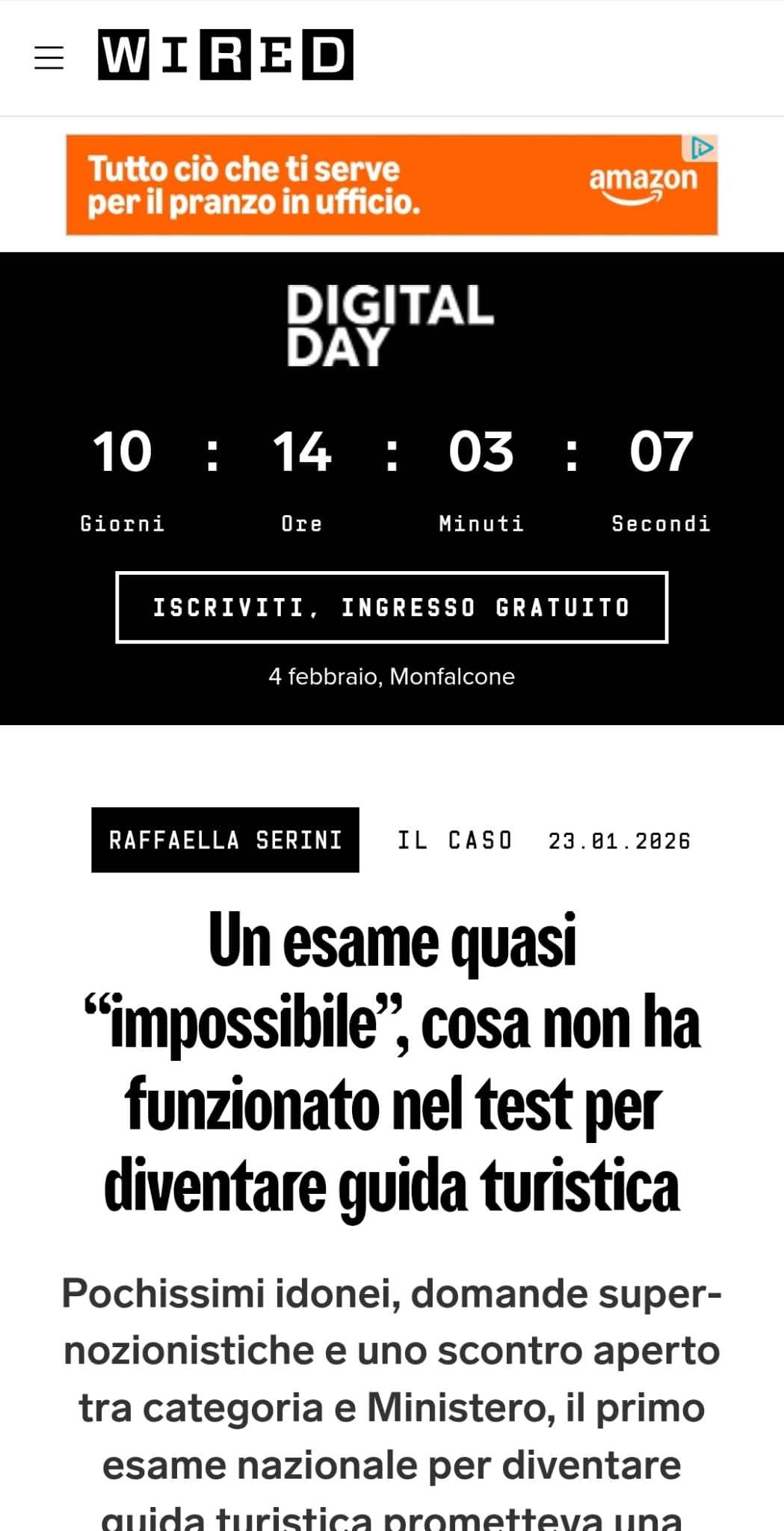 Un esame quasi impossibile